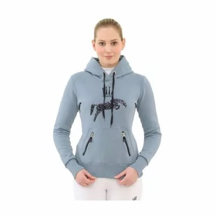Spooks Bluza LOGO SEQUIN HOODY - dusty blue - Kurtki jeździeckie - miniaturka - grafika 1