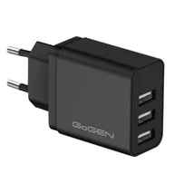 Ładowarki do telefonów - goGEN Ładowarka sieciowa ACH 301 3x USB-A 15,5W ACH301B - miniaturka - grafika 1