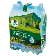 Woda - Carrefour Extra Sudety+ Naturalna woda mineralna gazowana 6 x 1,5 l - miniaturka - grafika 1
