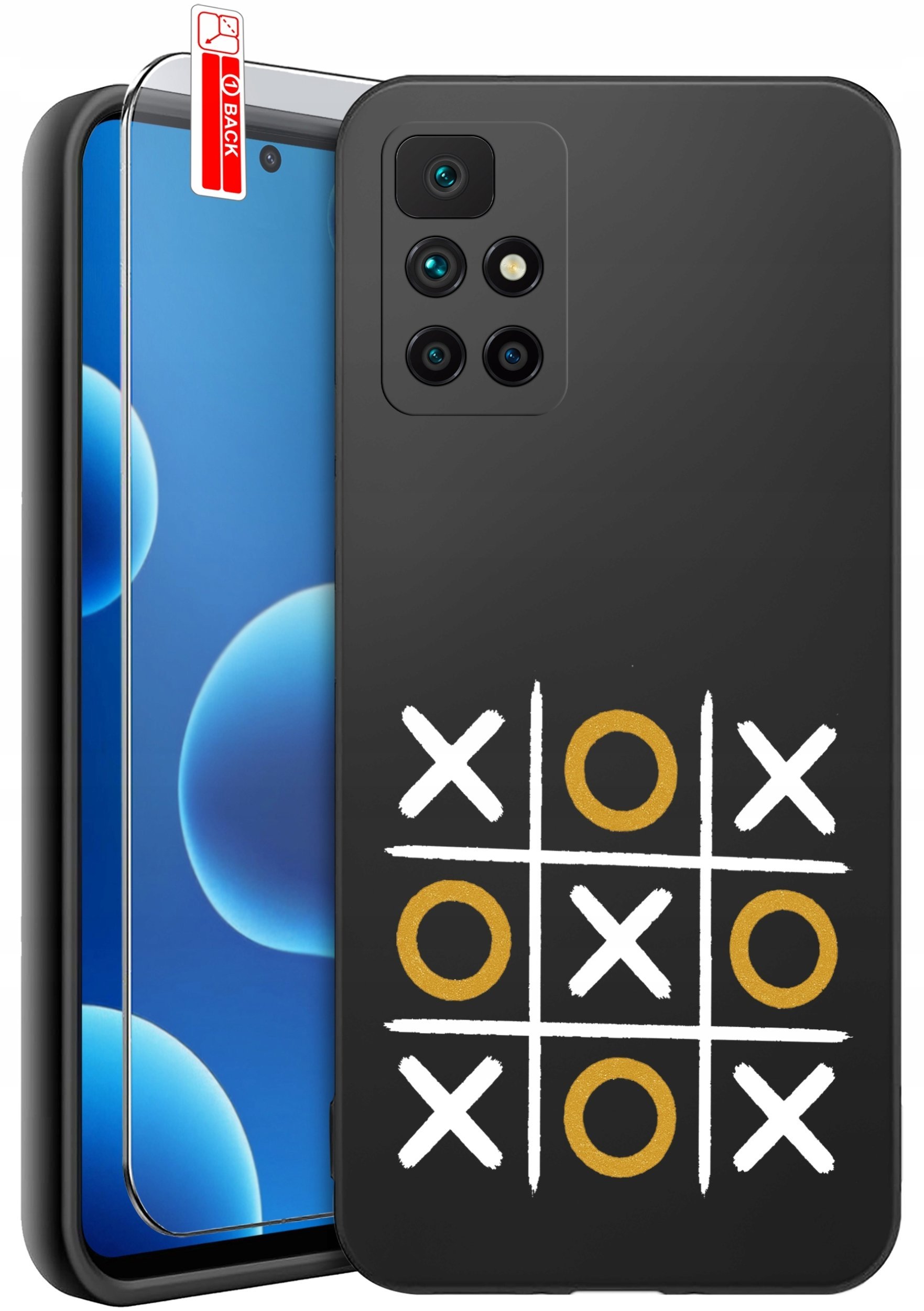 krainaGSM Etui Do Xiaomi Redmi 10 Wzory Silikonowe Matt Case + Szkło 9H