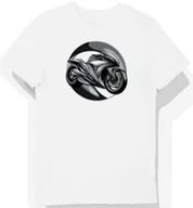 Koszulki męskie - Koszulka męska biała z Elektryzującym Motorem w Srebrnej Ramie XXL - miniaturka - grafika 1