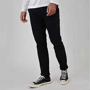 OXBOW P0REANO męskie spodnie z rozciągliwego Chinosy gładkie czarne - Spodenki męskie - miniaturka - grafika 1