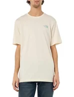 Koszulki męskie - The North Face Męskie S/S Redbox Graphic Infill Koszulka White Dune/Tnf Black Li L - miniaturka - grafika 1