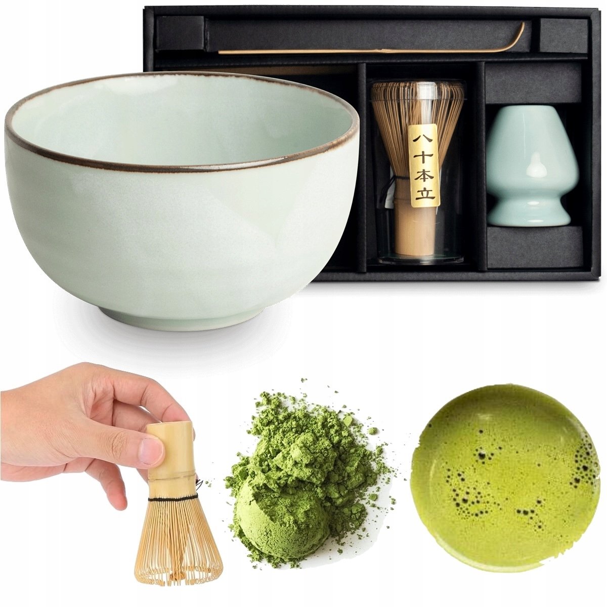 Zestaw Do Przygotowania Herbaty Matcha Matchy Light Green 4 Elementy Edo Ja