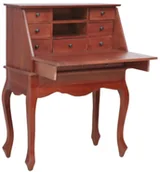 Konsole i sekretarzyki - Ciemnobrązowy sekretarzyk, biurko retro z drewna A7-P69 - miniaturka - grafika 1