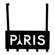 Wieszaki do szafy - Czarny wieszak na drzwi z 5 haczykami Compactor Paris - miniaturka - grafika 1