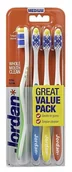 Szczoteczki do zębów - JORDAN SZCZOTECZKA TOTAL CLEAN MEDIUM 4-PACK 889589 - miniaturka - grafika 1