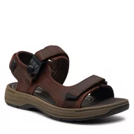 Sandały męskie - Sandały Clarks Saltway Trail 26176905 Dark Brown Lea - miniaturka - grafika 1