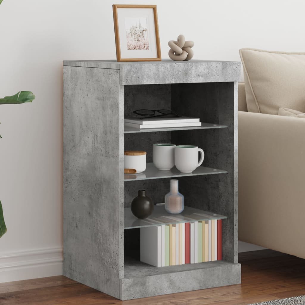 vidaXL vidaXL Szafka z oświetleniem LED, szarość betonu, 41x37x67 cm