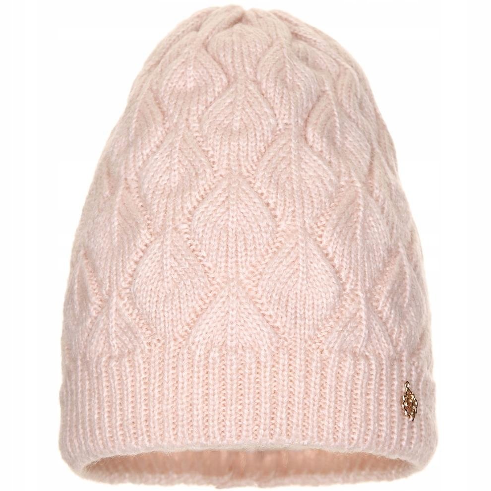 Czapka zimowa damska POLA Pudrowy róż