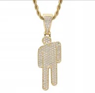 Wisiorki - Naszyjnik wisiorek chain Billie Eilish bad guy złoty prezent streetwear - miniaturka - grafika 1