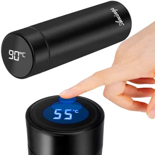 Kubek termiczny termos Smart Butelka LED Bidon 500ml Czarny - Etui i futerały do telefonów - miniaturka - grafika 2