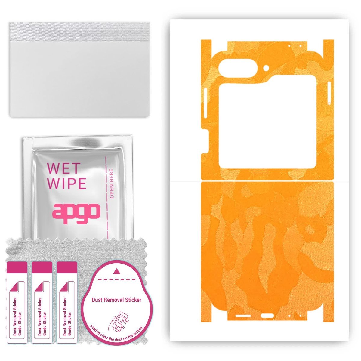 Folia naklejka skórka strukturalna na TYŁ+BOKI do Samsung Galaxy Z Flip 6 - Moro Camo Żółty - apgo SKINS