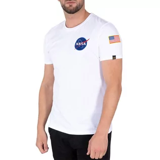 Koszulki sportowe męskie - Koszulka Alpha Industries Space Shuttle T 17650709 - biała - grafika 1