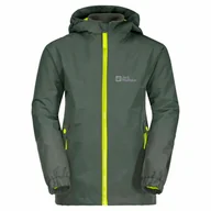 Moda i Uroda OUTLET - Chłopięca kurtka zimowa Jack Wolfskin ICELAND 3IN1 JACKET B thyme green - 92 - miniaturka - grafika 1