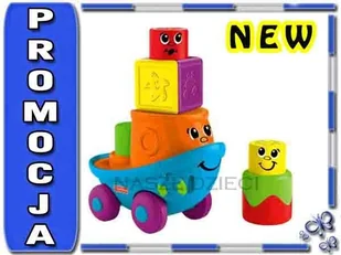 FISHER PRICE P9783 WESOŁE KLOCKI Łódka - Klocki - miniaturka - grafika 1