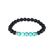 Bransoletki - Bransoletka z kamieniem wulkanicznym - Turkus - OGÓLNA - - miniaturka - grafika 1