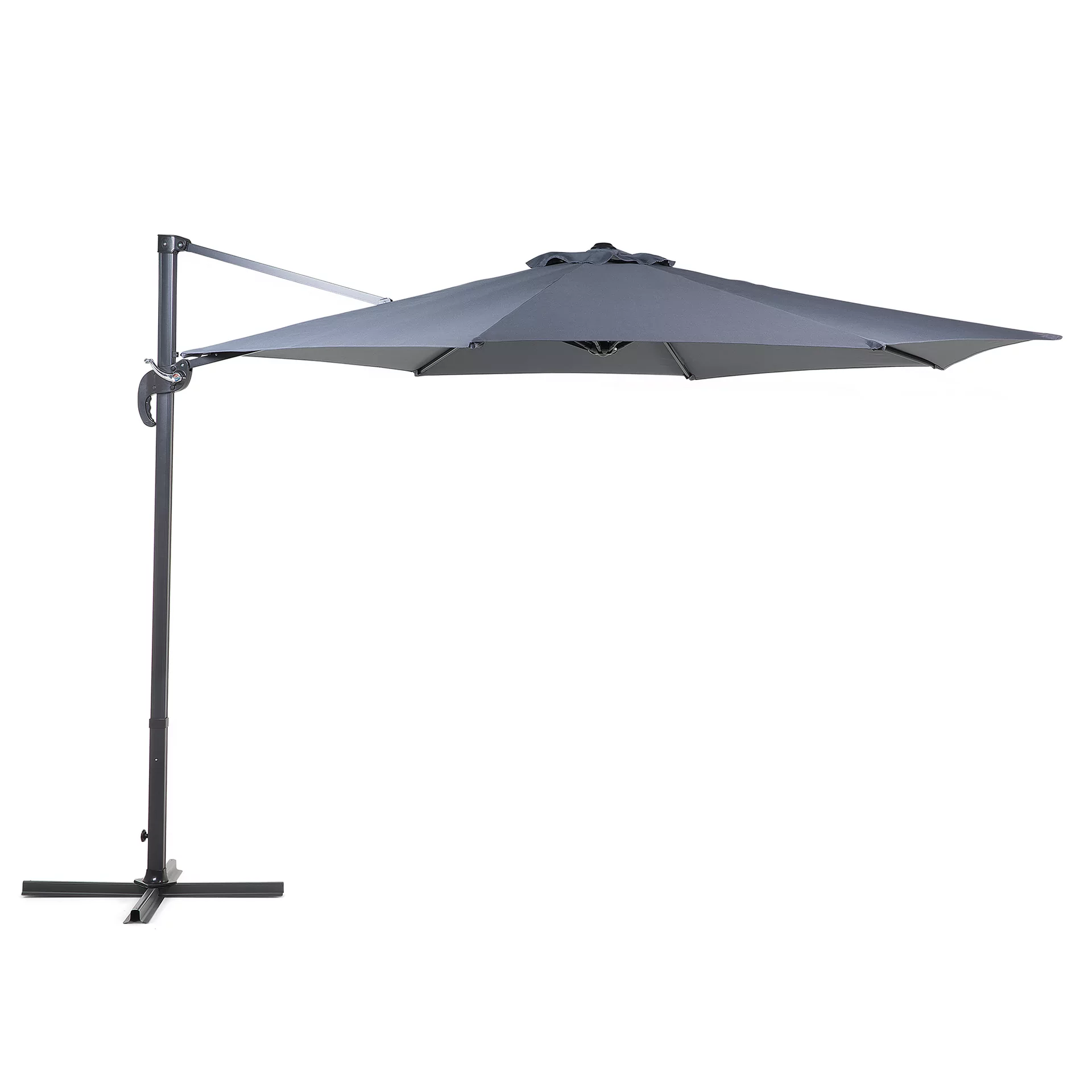 Beliani Parasol ogrodowy 300 cm szary SAVONA 33563