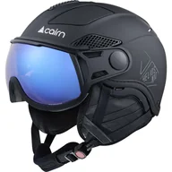 Kaski narciarskie - Cairn Helios Leather Evolight NXT, kask narciarski z wizjerem, czarny matowy - miniaturka - grafika 1