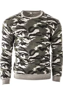 Bluzy męskie - Bluza męska R243 - moro - Risardi - miniaturka - grafika 1