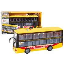 Autobus piętrowy 1:16 ze światłem i dźwiękiem Leantoys - Samochody i pojazdy dla dzieci - miniaturka - grafika 1