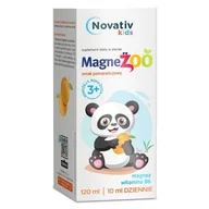 Witaminy i minerały dla sportowców - Kompleks witamin NOVATIV Kids MagneZoo Pomarańczowy (120 ml) - miniaturka - grafika 1