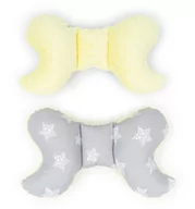 Kołdry i poduszki dla dzieci - MAMO-TATO Poduszka antywstrząsowa motylek Gwiazdy bąbelkowe białe duże / żółty - miniaturka - grafika 1