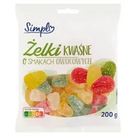 Żelki - Simpl Żelki kwaśne o smakach owocowych 200 g - miniaturka - grafika 1