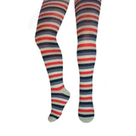 Rajstopy - Dziewczęce rajstopy bawełniane kolorowe paski Milusie r.104/110 - miniaturka - grafika 1