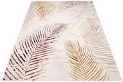 Dywany - Kremowy dywan glamour w kolorowe liście palmy - Oros 5X - Profeos - miniaturka - grafika 1