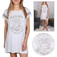 Piżamy damskie - Szara, melanżowa koszula nocna HOGWARTS Harry Potter L - miniaturka - grafika 1