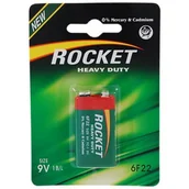 Akumulatory ogólnego zastosowania - Bateria ROCKET 6F22 1 sztuka - miniaturka - grafika 1