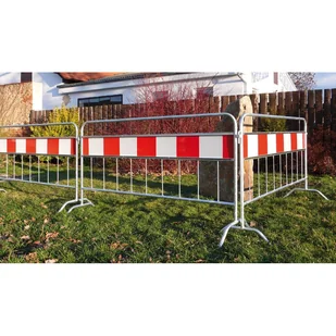 B2B Partner Stalowa bariera mobilna z pasem ostrzegawczym ze zwykłej folii, długość 2 m, średnica rurek 22 mm RH 200/22/fólie obyč - Wyposażenie miejsc publicznych B2B Partner Stalowa bariera mobilna z pasem ostrzegawczym ze zwykłej folii, długość 2 m, średnica rurek 22 mm RH 200/22/fólie obyč - Wyposażenie miejsc publicznych - miniaturka - grafika 1