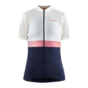 Damska Koszulka CRAFT CORE ENDUR JERSEY W WHISPER/BLAZE 1910561-904396 – Granatowy - Koszulki rowerowe - miniaturka - grafika 1