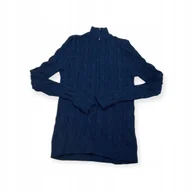 Swetry męskie - Męski Sweter z Półgolfem Styl Old Money Splot Warkoczowy Rozmiar S - miniaturka - grafika 1