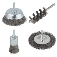 Materiały ścierne - WOLFCRAFT Zestaw szczotek trzpieniowych 4 szt. - miniaturka - grafika 1