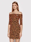 Sukienki - adidas Sukienka codzienna RICH MNISI HC4466 Pomarańczowy Slim Fit - miniaturka - grafika 1