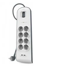 Belkin Listwa zasilająca Sorge Plus 8-fold incl. 2 x USB 2,4A - BSV804VF2 (BSV804VF2M) - Listwy zasilające - miniaturka - grafika 2