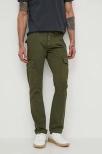 Alpha Industries spodnie bawełniane Agent Pant kolor zielony proste 158205.142 - Spodnie męskie - miniaturka - grafika 1