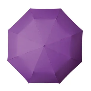 Parasolka damska klasyczna składana, ciemny fiolet - Parasole - miniaturka - grafika 1