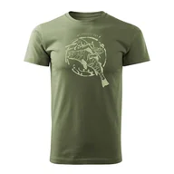 Koszulki sportowe męskie - Topslang, Koszulka wędkarska fishing karp, khaki, regular, rozmiar XXL - miniaturka - grafika 1