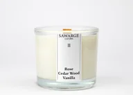 Świece - Świeca Zapachowa Sojowa 200g/ Wanilia Róża Drzewo Cedrowe, drewniany knot, 40 h/Sawarge Candles - miniaturka - grafika 1