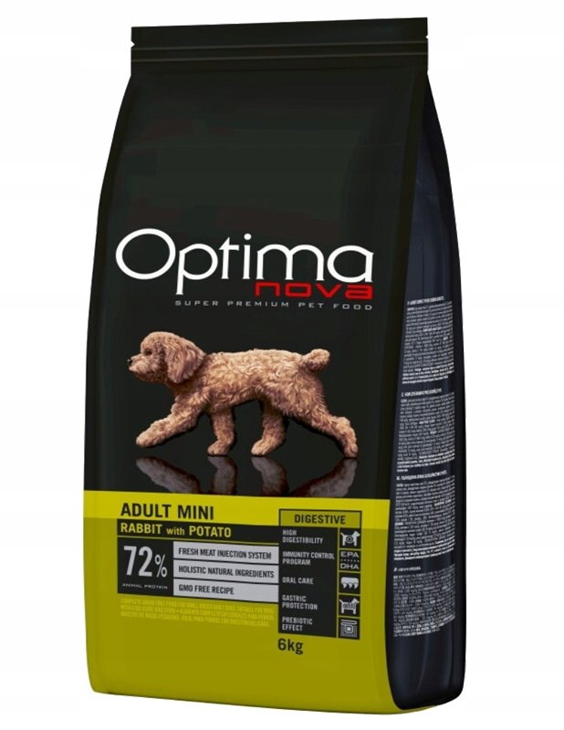 Optimanova Adult Mini Digestive Rabbit & Potato 8 kgq