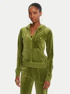 Bluzy damskie - Juicy Couture Bluza Robertson JCAP176G Zielony Slim Fit - miniaturka - grafika 1