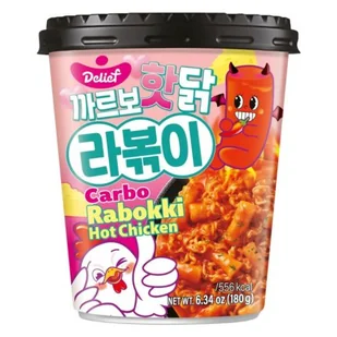 Delief Rabokki Hot Chicken Carbonara 180g - Szybkie dania obiadowe - miniaturka - grafika 1