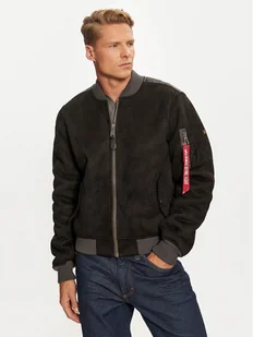 Alpha Industries Kurtka bomber 148122 Czarny Regular Fit - Kurtki męskie - miniaturka - grafika 1