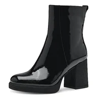 Botki damskie - Marco Tozzi Damskie 2-25382-41 botki na obcasie, Black Patent, 40 EU, 40 EU - miniaturka - grafika 1