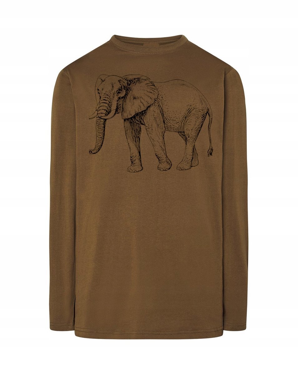 Longsleeve męski nadruk Zwierzę SŁOŃ r.3XL