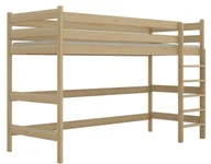 Łóżka dla dzieci i młodzieży - Naturalne drewniane łóżko dziecięce na antresoli Jukki - 5 rozmiarów - miniaturka - grafika 1