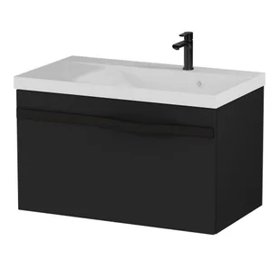 Szafka łazienkowa pod umywalkę Krofam Vog 60 cm czarny mat 159-0053 - Szafki łazienkowe - miniaturka - grafika 1